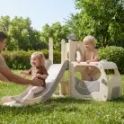 Игровой комплекс с горкой UNIX Kids Super Bus Grey