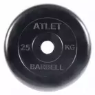 Диск обрезиненный BARBELL ATLET 25 кг / диаметр 51 мм