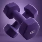 Гантель неразборная гексагональная неопрен  6 кг (фиолетовая) VictoryFit VF-DHN060
