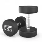 Гантель UNIX Fit PRO круглая обрезиненная 12,5 кг, 2 шт.