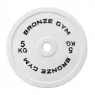 Диск олимпийский BRONZE GYM тяжелоатлетический серый 5 кг