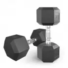 Гантель гексагональная UNIX Fit обрезиненная 15 кг, 2 шт.