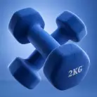 Гантель неразборная гексагональная неопрен  2 кг (синяя) VictoryFit VF-DHN020