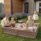 Песочница UNIX Kids квадратная / Square 123 коричневый