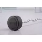 Штанга неразборная обрезиненная 40 кг. Изогнутый гриф. VictoryFit VF-DX5400