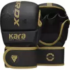 Перчатки тренировочные RDX Grappling Shooter F6 Plus S/M черн/золот.мат.