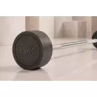 Штанга неразборная обрезиненная 35 кг. Прямой гриф. VictoryFit VF-DX4350