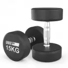 Гантель UNIX Fit PRO круглая обрезиненная 15 кг, 2 шт.