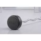Штанга неразборная обрезиненная 20 кг. Изогнутый гриф. VictoryFit VF-DX5200