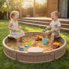 Песочница UNIX Kids круглая / Round 120 коричневый