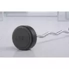 Штанга неразборная обрезиненная 7,5 кг. Изогнутый гриф. VictoryFit VF-DX5075