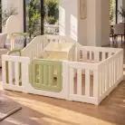 Манеж UNIX Kids DeLuxe / Делюкс Slide&Storage (150x180 см) зеленый