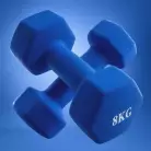Гантель неразборная гексагональная неопрен  8 кг (синяя) VictoryFit VF-DHN080