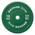 Диск олимпийский BRONZE GYM тяжелоатлетический зеленый 10 кг