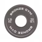 Диск калиброванный BRONZE GYM для пауэрлифтинга серый 1,25 кг