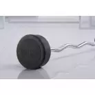 Штанга неразборная обрезиненная 30 кг. Изогнутый гриф. VictoryFit VF-DX5300
