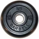 Диск обрезиненный BARBELL MB (металлическая втулка) 1.25 кг / диаметр 26 мм