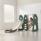 Горка с качелями UNIX Kids Dino Green