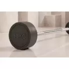 Штанга неразборная обрезиненная 50 кг. Изогнутый гриф. VictoryFit VF-DX5500