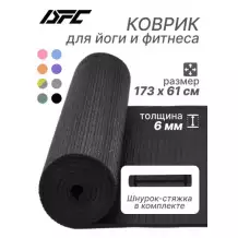 Коврик для фитнеса и йоги YM03-PVCYO-Black 173 х 61 х 0,6 см