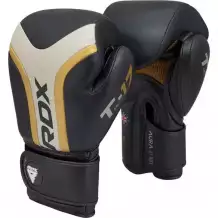 Перчатки RDX Aura Plus T-17 10oz черн/золот.