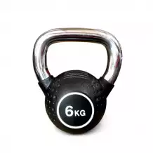 Гиря полиуретановая с хромированной ручкой Protrain KB2015-6