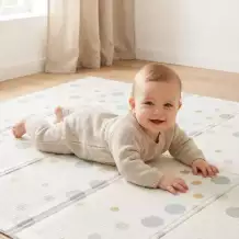 Игровой коврик складной UNIX Kids Круги / Circles 120x150 см серый
