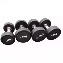 Гантельный ряд полиуретановый от 2,5 до 50 кг (шаг 2,5 кг) Gymmaster ANA-002