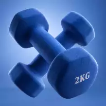 Гантель неразборная гексагональная неопрен  2 кг (синяя) VictoryFit VF-DHN020