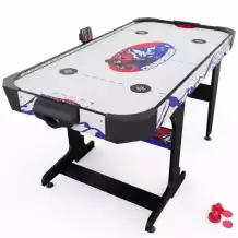 Игровой стол – аэрохоккей с подсветкой DFC Championship 53" 135 х 65 см, складной, белый