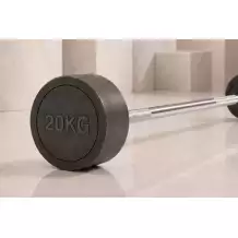 Штанга неразборная обрезиненная 20 кг. Прямой гриф. VictoryFit VF-DX4200