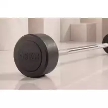 Штанга неразборная обрезиненная 45 кг. Прямой гриф. VictoryFit VF-DX4450