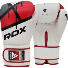 Перчатки тренировочные RDX F7 14oz бел/красн.
