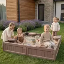 Песочница UNIX Kids квадратная / Square 123 коричневый