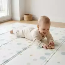 Игровой коврик складной UNIX Kids Круги / Circles 180x200 см серый
