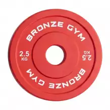 Диск олимпийский BRONZE GYM тяжелоатлетический красный 2,5 кг