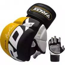 Перчатки тренировочные RDX Grappling T6 Plus M желт.