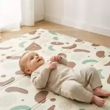 Игровой коврик складной UNIX Kids Следы / Traces 180x200 см коричневый