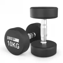 Гантель UNIX Fit PRO круглая обрезиненная 10 кг, 2 шт.
