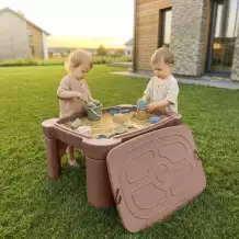 Песочница UNIX Kids стол с крышкой / Table 96 х 66 коричневый