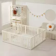 Манеж-стеллаж UNIX Kids (2 в 1) White