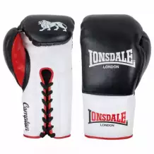 Перчатки боевые Lonsdale Campton 8oz R черн/бел/красн.