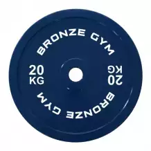 Диск калиброванный BRONZE GYM для пауэрлифтинга синий 20 кг
