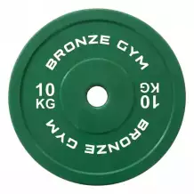 Диск олимпийский BRONZE GYM тяжелоатлетический зеленый 10 кг