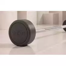 Штанга неразборная обрезиненная 10 кг. Прямой гриф. VictoryFit VF-DX4100