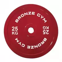 Диск олимпийский BRONZE GYM тяжелоатлетический красный 25 кг