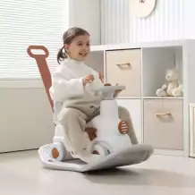 Поезд-качалка-беговел UNIX Kids Train Grey