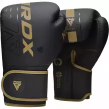 Перчатки тренировочные RDX F6 14oz черн/золот. мат.