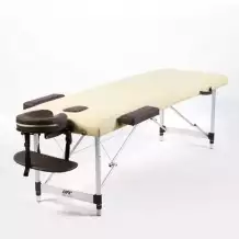 Массажный стол DFC NIRVANA 185 х 60 см, высота до 85 см, бежевый с коричневыми аксесуарами