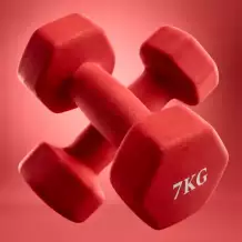 Гантель неразборная гексагональная неопрен  7 кг (синяя) VictoryFit VF-DHN070